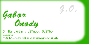 gabor onody business card